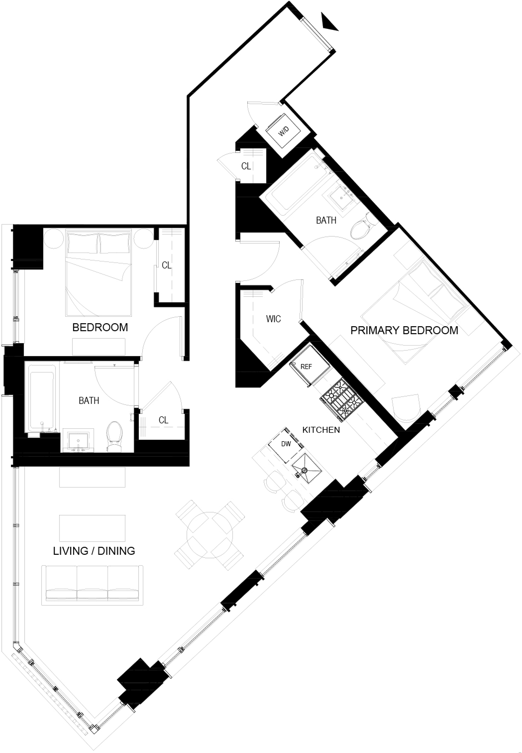 Floor plan layout diagram for 205-905